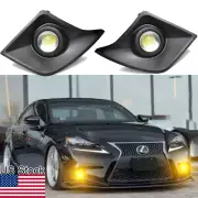 2pcs JDM Yellow LED Fog Light Kit Projector For 2014-16 Lexus IS350 250 F-Sport (for: Lexus)