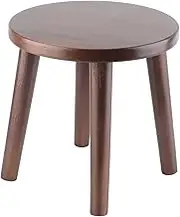 Child Stool,Child Friendly Wooden Stool - Safe and Stylish Step Stool for Kids Rooms, Bathrooms, and More - Perfect for Little Ones to Attain and Play (Assembled Round Stool Walnut Color)