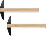 Alumicolor 18-inch Wood/Acrylic Calibrated T-Square for Art Framing & Drafting, 2-Pack