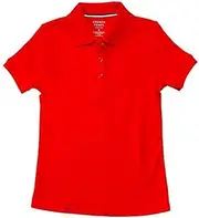 [French Toast] GIRLS Short Sleeve Shirt 2 Pack Polo's (XL (14/16) Red)