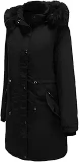 [Generic] Women's Medium Long Plus Size Hooded Cotton Jacket Female Thicken Warm Winter Jacket