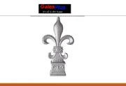 Aluminium Spear Top Fence / Picket Fence Female Square 25x25mm - Iris