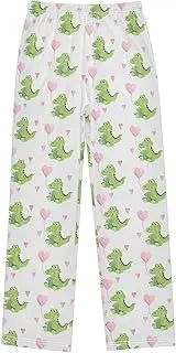 [ZZXXB] Crocodile with Love Balloon Boys Long Pants Soft Trousers Elastic Waist Kids Lounge Bottoms with Pockets S-XL