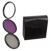 3PCS 49-77mm For Cannon Nikon Sony Digital Camera Lens UV+CPL+FLD Lens Filter
