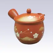 Tokoname Kyusu teapot - AKIRA - White Plum - 550cc/ml - Cup ami stainless steel