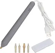 USB Hot Foil Pen, Foil Quill Starter Heat Foil Pen Set with 4 Heating Tips, Electric Embossing Pens Gold Foil Paper Roll Pen for Card Making DIY Handcrafts