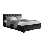 Bed Frame Double Size Gas Lift Black TIYO Artiss