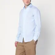 [XACUS] Light Blue Tailor Fit Shirt In Linen 43 CM Light blue