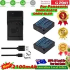 2 Battery/USBC Charger For Panasonic DMW-BLG10E BLE9E Lumix DC-TZ90 DMC-GX7 GX85