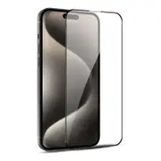 iPhone 15 Pro Max Full Coverage Tempered Glass Screen Protector - High Hardness, Scratch, Shatter & Glare Protection, HD Clarity, Easy, Bubble-Free Installation