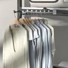 Adjustable Wall Mount Clothes Hanger Iron Clothes Storage Hangers for Home