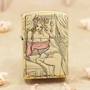 Zippo Lighter Diao Chan Copper Armor | Engraved Collectible Windproof