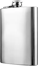 10oz Stainless Steel Hip Liquor Pocket Wine Bottle Whiskey Alcohol Flask Cap (280ml)