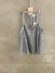 alice mccall follow me playsuit sz 14 silver pebble colour bnwt (j98