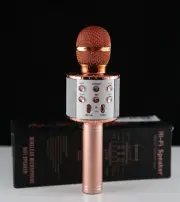 NIB Karaoke Wireless Handheld Microphone Bluetooth Rose Gold by Ovellic