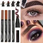 Microblading Tattoo Eyebrow 3D Liquid Ink Pen Waterproof 4 Fork Pencil Brow // -