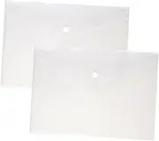 COHEALI 24pcs Clear Document Folder Transparent Envelope with Snap Button for Organizing Important Documents Notes and Labels Convenient Design