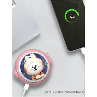 LINE FRIENDS布朗熊迷你小風扇便攜式隨身充電移動電源掛脖風扇