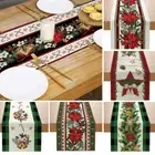 Xmas Christmas Flag Tablecloth Linen New Year Tablecloth Party
