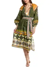 FARM Rio Creation Linen Midi Dress