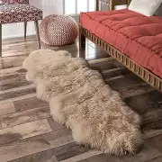 Natural Milan Genuine Sheepskin Area Rugs with Thick and Lush Pile, Fluffy Sh...