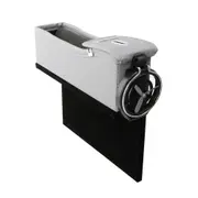 Car Seat Storage Box Cup Drink Holder Organizer Auto Gap Pocket Stowing Tidying For Phone Pad Card Coin Grey Deputy Driving
