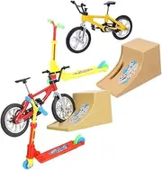 KOMBIUDA Wear-Resistant Boys and Girls Finger Scooter Toy Set 2 Sets Toddler Fidget Game Kit