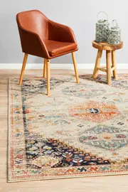 Rug Culture Multi-Colour Vintage Look Aztec Rug