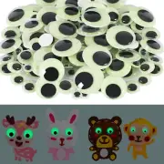 500PCS Googly Wiggle Eyes Self Adhesive, Glowing in Dark Eyes for DIY Crafts Sti