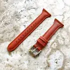 Orange Color Slim Elegant Soft Leather Band Strap for Fitbit Versa Smart Watch