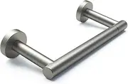 POKIM Toilet Paper Holder Brushed Nickel Metal Bathroom Flexible Pivoting Large Tissue Roll Handle on Wall Mounted, SUS 304 Stainless Steel Adjustable Toilet TP Mega Roll Holder Modern