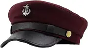 [Oxtxuzdm] Winter Wool Berets Hat With Decorative Cord And Buttons Comfortable Hat Stylish Outdoor Headgear