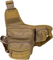 [Milisten] Crossbody Sling Bag For Men: Multi-functional Outdoor Cycling Bag With Water Bottle Holder And Tool Storage For Travel And Hiking