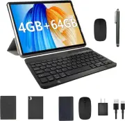 Tablet with Keyboard Tablets 2 in 1 8GB+64GB 10 Inch Tablet and Case Mouse S...