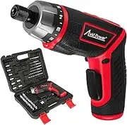 AVID POWER Electric Screwdriver Set Rechargeable 4V Cordless Screwdriver Kit with 44pcs Accessories, 5.65Nm Screw, 5+1 Torque Setting, 2 Position Handle with LED Light