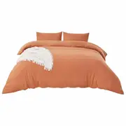 Rust Soft Doona Duvet Quilt Cover Pillowcase Set Single Double Queen King Super King 2000TC