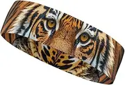 [FHESDCW] Fierce Tiger Headbands for Women & Men Sports Headband, Fits All Head Sizes, Ultra Absorbent & Non-Slip Sweatband for Running, Yoga, Gym