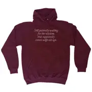 Still Patiently Waiting For The Wisdom That Supposedly Comes With Old Age - Funny Novelty Hoodies Hoodie