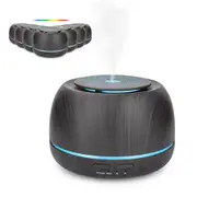 300ML Wood Grain Essential Oil Diffuser with 7 Color LED Light