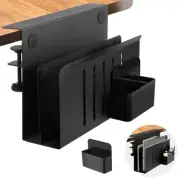 Desk Side Storage Holder Organizer for Laptop Clamp-On Shelf, Drilling Standi...