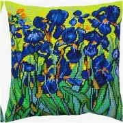 Van Gogh's Blooming Masterpiece - Irises Needlepoint Kit: European Quality Throw
