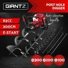 Giantz 92CC Post Hole Diggers Petrol Digger Drill Fence Extension Auger Bits