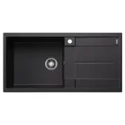 Blanco Single Bowl Left Hand Silgranit Black METRAXL6SLB