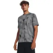 Men's Under Armour Tech™ 2.0 Lino Print Short Sleeve Tee Sz L 2XL Gray & Black
