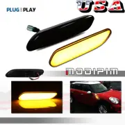 For MINI Cooper R60 R61 Amber LED Front Fender Side Marker Signal Lights, Smoked (for: Mini)