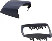 for B&MW E53 X5 2000-2006 Wing Side Mirror Cover with Frame Matte Black Rearview Mirror Caps Car Accessories Replacement Auto Accessories