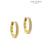 Ted Baker Gold Heplie: Crystal Hoop Earrings (E76519) | $69