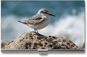 LKHDS Slim Aluminum Alloy Business Card Holder Bird Perching on The Rock Pocket Business Card Case Portable Business Card Wallet Business Card Holders Handheld Card Box for Women Men, style, One size