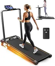 Walking Pad with Handle Bar -BestGod Treadmills for Home Office Foldable Under Desk Treadmill 5% Walking Treadmill with Incline 330 lbs Capacity 2.5 HP Folding Treadmill with Remote Control