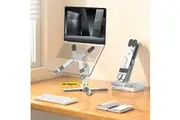 STORFEX Laptop Stand with 360? Rotating Base - Silver